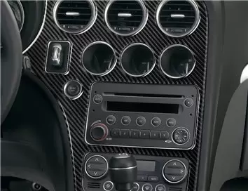 Alfa Romeo Brera 2005-2011 Mittelkonsole Armaturendekor Cockpit Dekor 22-Teilige - 8