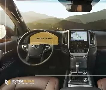 Toyota Land Cruiser 200 2015 - Present Digital Speedometer DisplayschutzGlass Kratzfest Anti-Fingerprint Transparent - 1- Cockpi