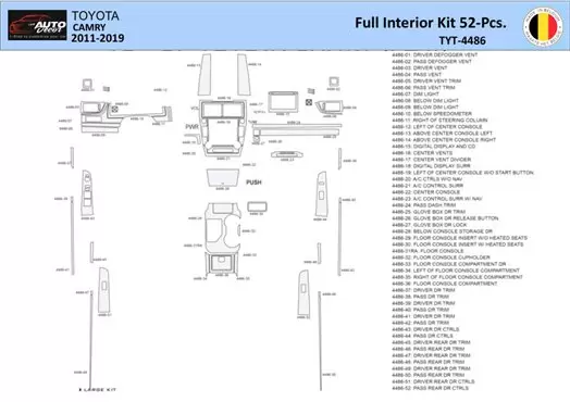 Toyota Camry 2011-2019 Mittelkonsole Armaturendekor WHZ Cockpit Dekor 52 Teilige - 1- Cockpit Dekor Innenraum Toyota Camry 2011-2019 Mittelkonsole Armaturendekor WHZ Cockpit Dekor 52 Teilige - 1- Cockpit Dekor Innenraum