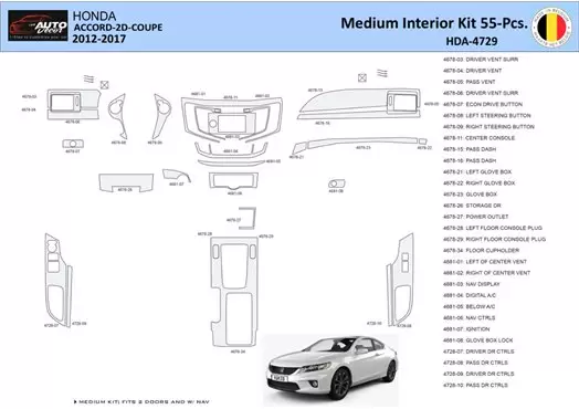 Honda Accord 2014-2022 Mittelkonsole Armaturendekor WHZ Cockpit Dekor 30 Teilige - 1- Cockpit Dekor Innenraum Honda Accord 2014-2022 Mittelkonsole Armaturendekor WHZ Cockpit Dekor 30 Teilige - 1- Cockpit Dekor Innenraum