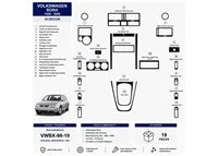 Volkswagen Bora 1998-2008 3D Armaturenbrett-Dekor-Set, 19 Teile