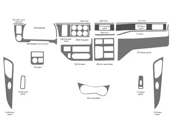 Peterbilt 365 2016–2021 Innenausstattung im Kabinenstil, komplettes Dash-Verkleidungsset - 1- Cockpit Dekor Innenraum