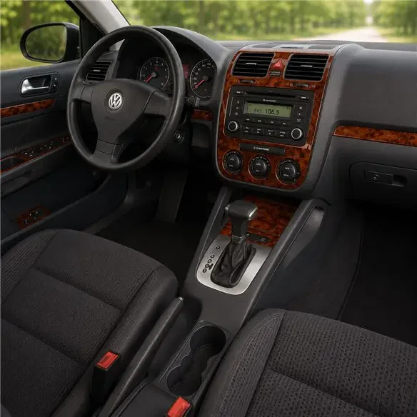Volkswagen Jetta 2005-2009 Automatikgetriebe, Klimaanlage 3D Armaturenbrett-Dekor-Set