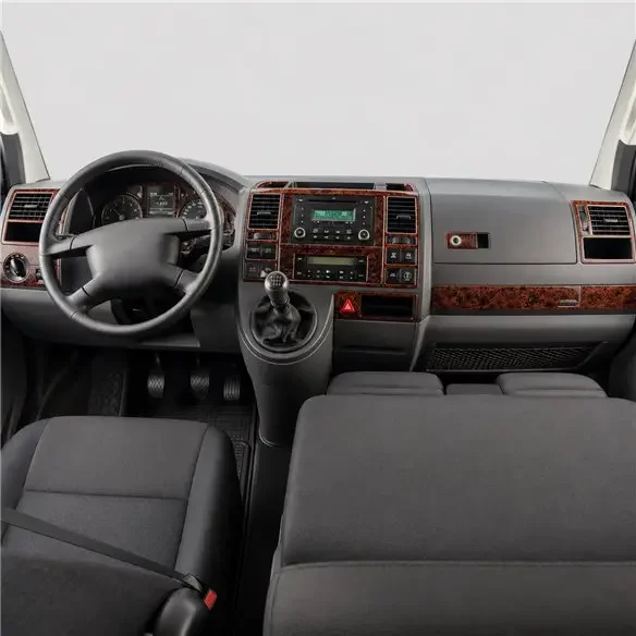 Volkswagen T5 Carevella 2003-2009 3D Armaturenbrett-Dekor-Set, 25 Teile