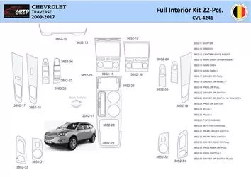Chevrolet Traverse 2013-2017 Mittelkonsole Armaturendekor WHZ Cockpit Dekor 22 Teilige