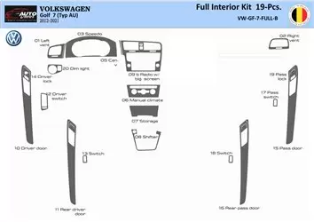 Volkswagen Golf VII AU 2012–2021 Mittelkonsole Armaturendekor Cockpit Dekor 19B-Teile - 1- Cockpit Dekor Innenraum