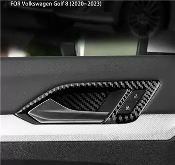 Volkswagen Golf VIII CD 2019 up Mittelkonsole Armaturendekor Cockpit Dekor 31-Teilige - 6- Cockpit Dekor Innenraum