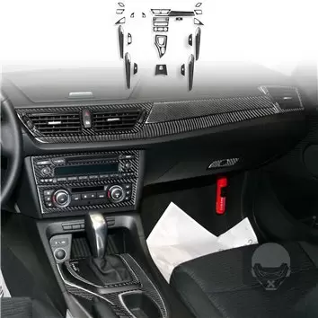 BMW X1 E84 2009–2015 Mittelkonsole Armaturendekor Cockpit Dekor 36-Teilige - 2- Cockpit Dekor Innenraum
