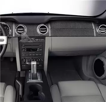 Ford Mustang 2005-2009 Soft roof-Coupe, Voll Satz BD innenausstattung armaturendekor cockpit dekor - 6- Cockpit Dekor Innenraum Ford Mustang 2005-2009 Soft roof-Coupe, Voll Satz BD innenausstattung armaturendekor cockpit dekor - 6- Cockpit Dekor Innenraum