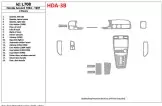 Honda Accord 1994-1997 2 Doors, Voll Satz, 18 Parts set BD innenausstattung armaturendekor cockpit dekor