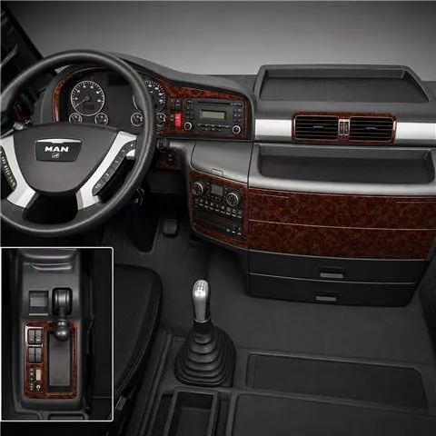 MAN TGX TGS 2007+ 3D Armaturenbrett-Dekor-Set, 22 Teile