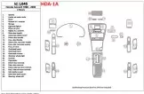 Honda Accord 1998-2000 4 Doors, Voll Satz, 28 Parts set BD innenausstattung armaturendekor cockpit dekor