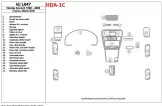 Honda Accord 1998-2000 4 Doors, OEM Compliance, 22 Parts set BD innenausstattung armaturendekor cockpit dekor
