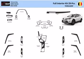 Toyota RAV4 2016-2018 Mittelkonsole Armaturendekor WHZ Cockpit Dekor 29 Teilige - 1- Cockpit Dekor Innenraum
