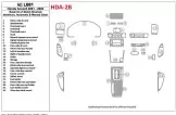 Honda Accord 2001-2002 2 Doors, Grundset, 26 Parts set BD innenausstattung armaturendekor cockpit dekor