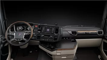 Scania NG-Series ab 2016 Basic Mittelkonsole Armaturendekor Cockpit Dekor 12-Teile - 8- Cockpit Dekor Innenraum