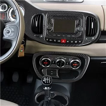 Fiat 500L 2012–2018 Mittelkonsole Armaturendekor Cockpit Dekor 39-Teile