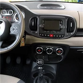 Fiat 500L 2012–2018 Mittelkonsole Armaturendekor Cockpit Dekor 39-Teile