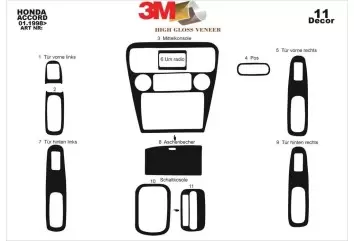 Honda Accord Euro 98-02 Mittelkonsole Armaturendekor Cockpit Dekor 11-Teilige - 2- Cockpit Dekor Innenraum Honda Accord Euro 98-02 Mittelkonsole Armaturendekor Cockpit Dekor 11-Teilige - 2- Cockpit Dekor Innenraum