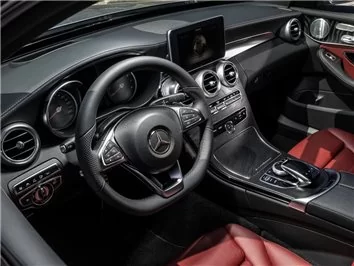 Mercedes-Benz C-Klasse AMG W205 2014 – Schnittvorlage für Innenraumfolierung Mercedes-Benz C-Klasse AMG W205 2014 – Schnittvorlage für Innenraumfolierung