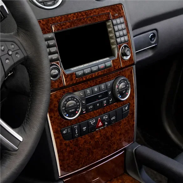 Mercedes Benz ML W164 Class 2006+ Komplettset, Automatikgetriebe, mit Navigation 3D Armaturenbrett-Dekor-Set