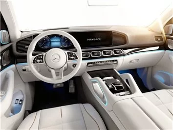 Mercedes-Benz GLS-Klasse X167 2019 – Schnittvorlage für Innenraumfolierung Mercedes-Benz GLS-Klasse X167 2019 – Schnittvorlage für Innenraumfolierung