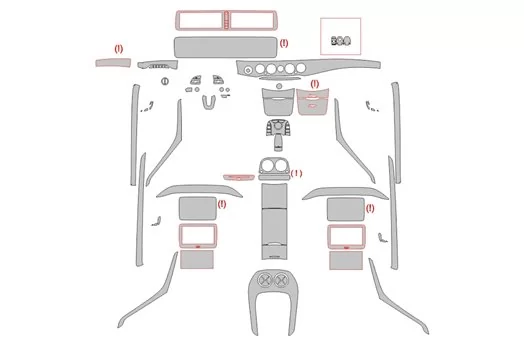 Mercedes-Benz S-Klasse W222 2013 – Schneidevorlage für Innenraumfolierung Mercedes-Benz S-Klasse W222 2013 – Schneidevorlage für Innenraumfolierung