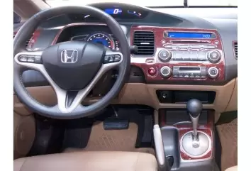 Honda Civic 06.06 - 12.11 Mittelkonsole Armaturendekor Cockpit Dekor 16 -Teile