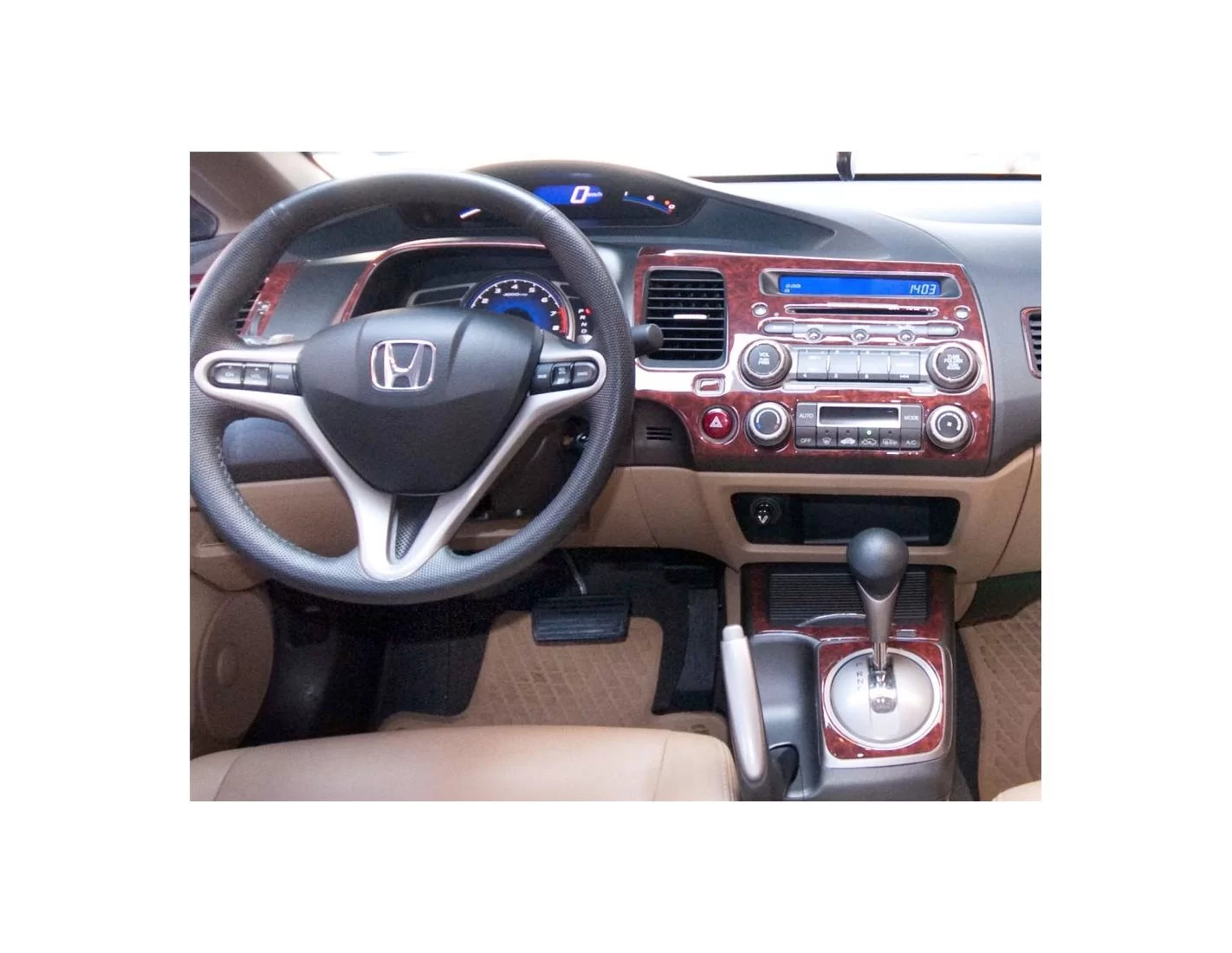 Honda Civic 06.06 - 12.11 Mittelkonsole Armaturendekor Cockpit Dekor 16 -Teile