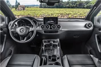 Schnittvorlage für die Innenraumbeklebung der Mercedes-Benz X-Klasse 2017 Schnittvorlage für die Innenraumbeklebung der Mercedes-Benz X-Klasse 2017