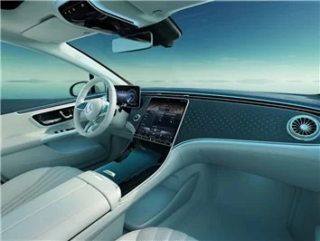 Mercedes-Benz EQE V295 2022 – Schnittvorlage für Innenraumfolierung Mercedes-Benz EQE V295 2022 – Schnittvorlage für Innenraumfolierung