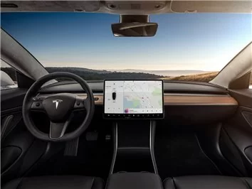 Schneidevorlage für die Innenraumfolie für Tesla Model 3 2017 Schneidevorlage für die Innenraumfolie für Tesla Model 3 2017