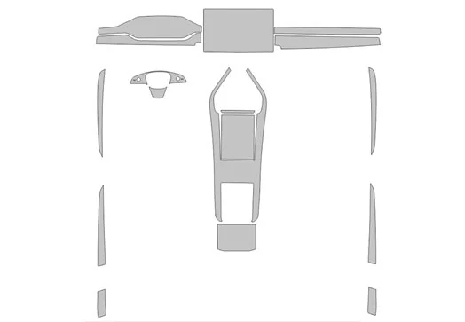 Schneidevorlage für die Innenraumfolie des Tesla Model S 2021 Schneidevorlage für die Innenraumfolie des Tesla Model S 2021