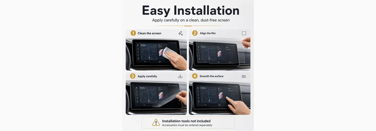Einfache Montage der ExtraShield Displayschutzfolie für Auto-Navigationsdisplay