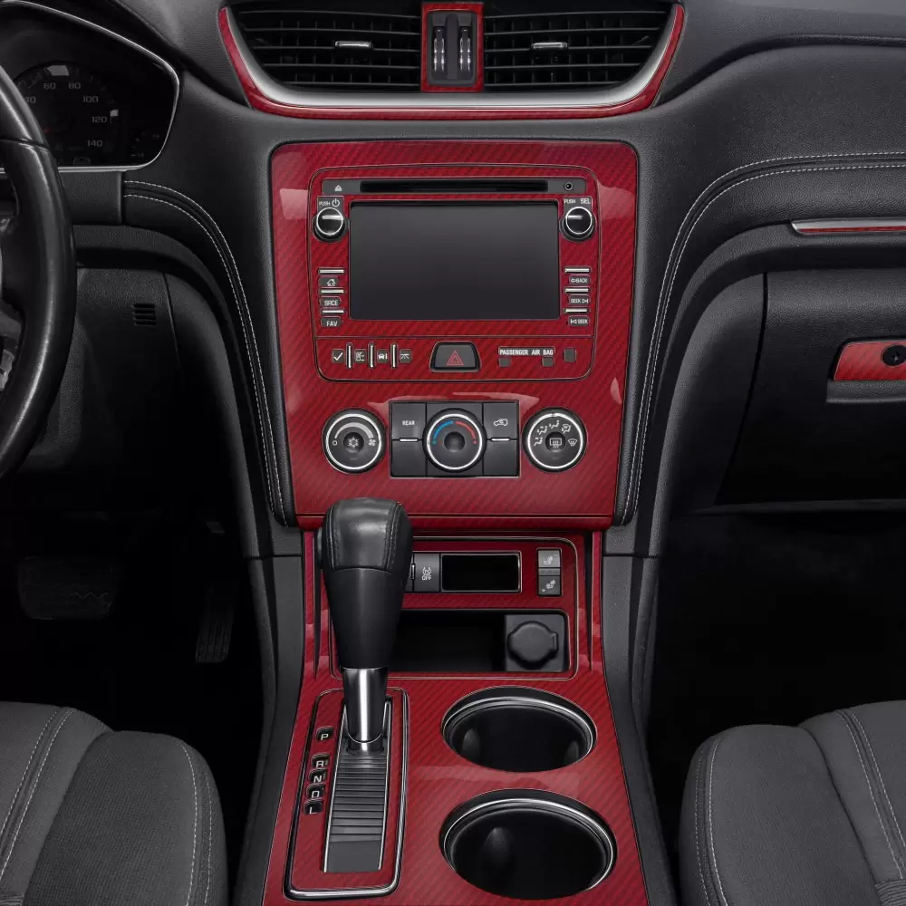 Red Carbon Fiber Dash Trim