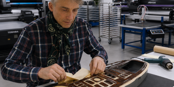 Verkratzten Innenraumkunststoff mit Dekorblenden reparieren