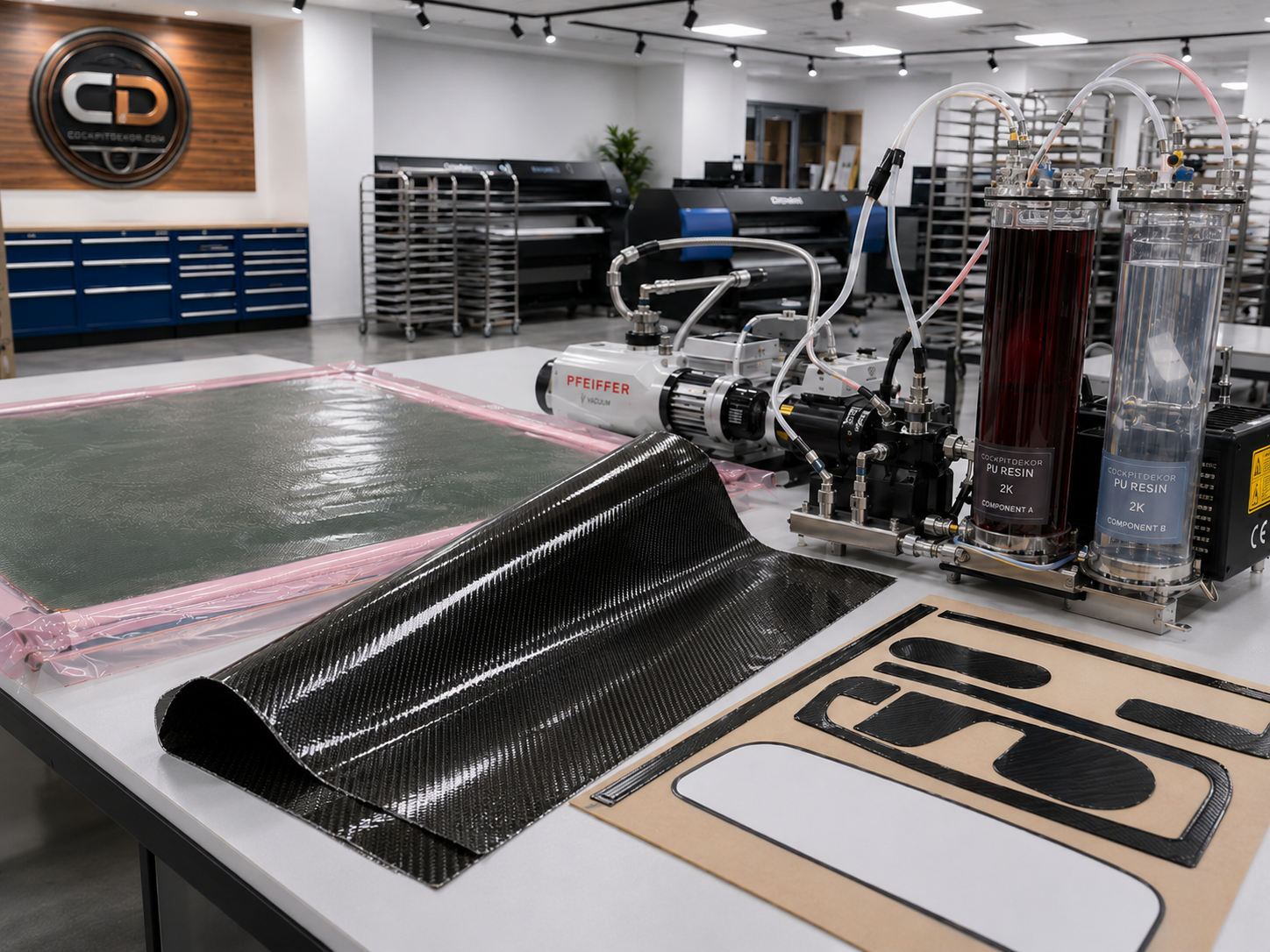 Flexible Carbonfaser-Platten 500×700 mm: Infusion und Produktions-Know-how